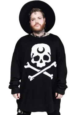 KILLSTAR 2 The Bone Knit Sweater - Plus Size -Kill Star Store 2 THE BONE KNIT SWEATER PLUS MEN B