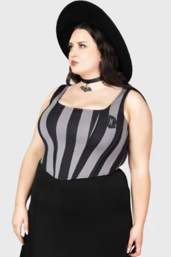 Wednesday Official Abhor Corset Top [Plus Size] -Kill Star Store ABHOR CORSET TOP PLUS W E