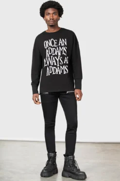 Killstar x Wednesday Addams Sweatshirt - Once an Addams -Kill Star Store ADDAMS SWEATSHIRT MENS C