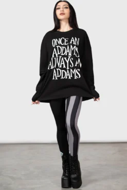 Killstar x Wednesday Addams Sweatshirt - Once an Addams -Kill Star Store ADDAMS SWEATSHIRT W C