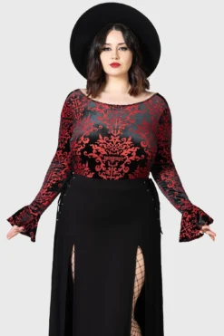 Twin Temple x KILLSTAR Adversary Plus Size Burnout Velvet Bodysuit 10 Twin Temple x KILLSTAR Adversary Plus Size Burnout Velvet Bodysuit -Kill Star Store ADVERSARY BODYSUIT PLUS W D