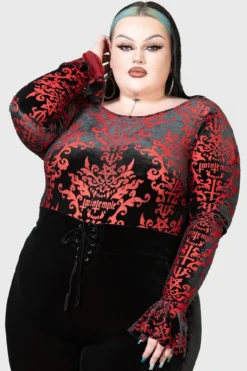 Twin Temple x KILLSTAR Adversary Plus Size Burnout Velvet Bodysuit 13 Twin Temple x KILLSTAR Adversary Plus Size Burnout Velvet Bodysuit -Kill Star Store ADVERSARY BODYSUIT PLUS W E a8d3d8e0 dd87 4df6 a830 b9008cfbfe7d