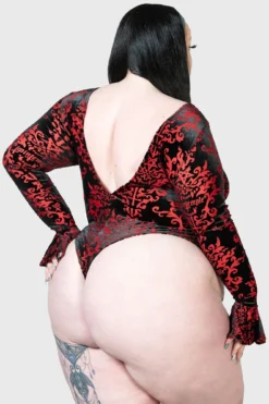 Twin Temple x KILLSTAR Adversary Plus Size Burnout Velvet Bodysuit 11 Twin Temple x KILLSTAR Adversary Plus Size Burnout Velvet Bodysuit -Kill Star Store ADVERSARY BODYSUIT PLUS W G