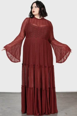 Killstar Amanita's Sorrow Red Plus Size Maxi Dress