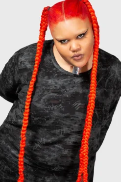 KILLSTAR Andrazzi Long Sleeve Distressed Top - Plus Size