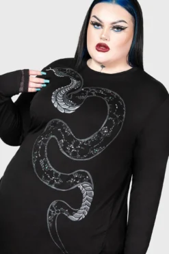 KILLSTAR Aniliidae Plus Size Unisex Snake Graphic Top