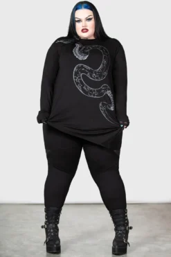 KILLSTAR Aniliidae Plus Size Unisex Snake Graphic Top -Kill Star Store ANILIIDAE TOP PLUS W D