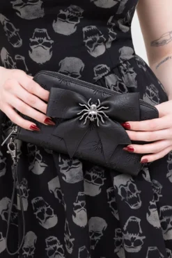 KILLSTAR Arachno Vixen Wallet - Gothic Spider Clutch Bag -Kill Star Store ARACHNOVIXENWALLET C