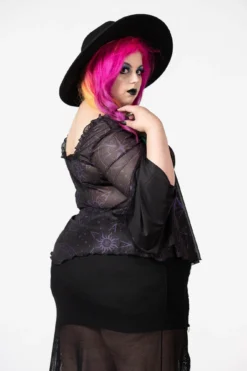 Astromancy Mesh Long Sleeve Top [PLUS] -Kill Star Store ATROMANCY MESH LONG SLEEVED TOP PLUS W G