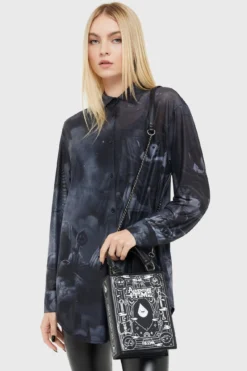 Killstar x Adventure Time Sheer Mesh Graphic Long Sleeve Shirt 9 Killstar x Adventure Time Sheer Mesh Graphic Long Sleeve Shirt -Kill Star Store AdventureTimeShirt womens C