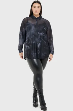 Killstar x Adventure Time Sheer Mesh Graphic Long Sleeve Shirt 10 Killstar x Adventure Time Sheer Mesh Graphic Long Sleeve Shirt -Kill Star Store Adventure Time Shirt PLUS B