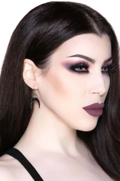 KILLSTAR Baby Luna Crescent Moon Earrings - Silver Stainless Steel