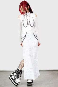 KILLSTAR Baphomet Bones Gothic Faux Leather Harness -Kill Star Store BAPHOMET BONES HARNESS W D