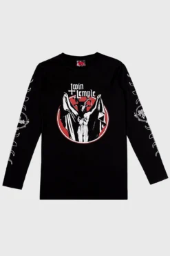 KILLSTAR x Twin Temple Baphomette Long Sleeve Top [Plus Size] -Kill Star Store BAPHOMETTE LONG SLEEVE TOP PLUS MENS B a8923761 4fdd 499f adce 180b33c91708