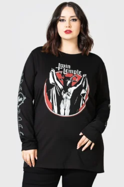 KILLSTAR x Twin Temple Baphomette Long Sleeve Top [Plus Size]