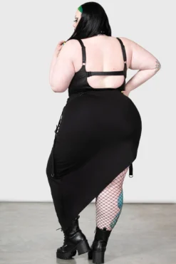 Killstar Bass Bodysuit [PLUS] - Edgy Fishnet & PU Body -Kill Star Store BASS BODYSUIT PLUS W F