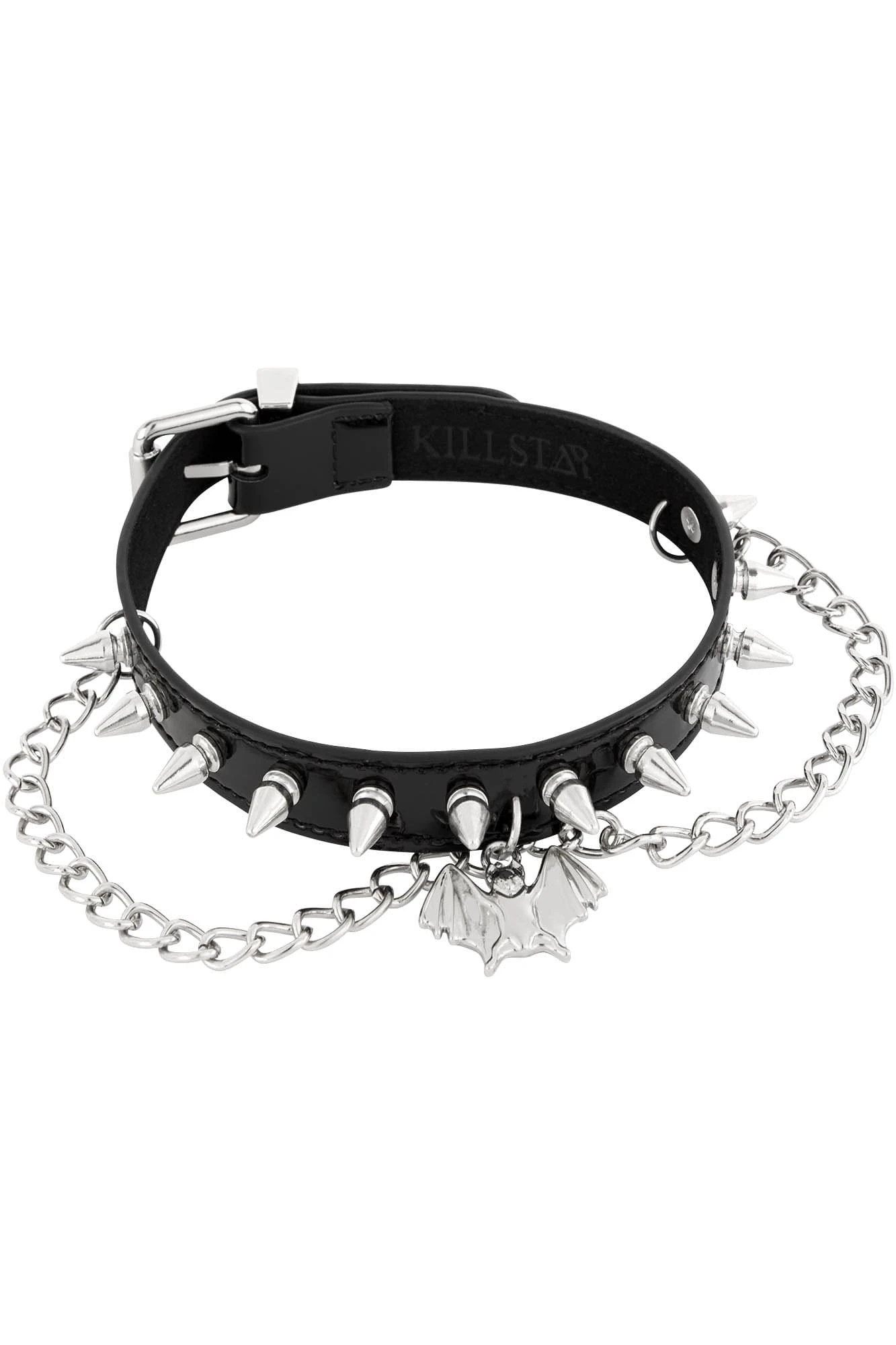 KILLSTAR Bat Babe Choker - Spiked Vegan Leather Necklace 4 KILLSTAR Bat Babe Choker - Spiked Vegan Leather Necklace - Image 4