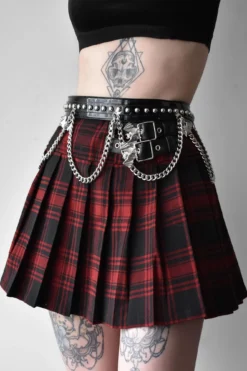 Bat Girl Skirt [TARTAN] -Kill Star Store BAT GIRL SKIRT TARTAN CC
