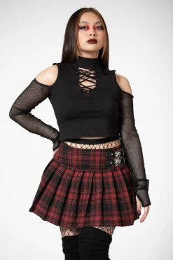 Bat Girl Skirt [TARTAN] -Kill Star Store BAT GIRL SKIRT TARTAN W E