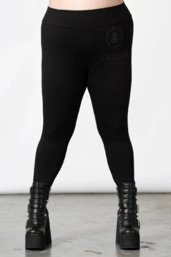 KILLSTAR Be The Magic Leggings [PLUS] - Black on Black Gothic Essential