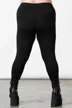 KILLSTAR Be The Magic Leggings [PLUS] - Black on Black Gothic Essential -Kill Star Store BE THE MAGIC LEGGINGS PLUS W 3