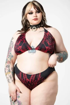 Killstar Beast Babe Plus Size 2-Piece Swimsuit - Statement Print Bikini