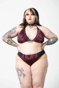Killstar Beast Babe Plus Size 2-Piece Swimsuit - Statement Print Bikini -Kill Star Store BEAST BABE 2PIECE SWIMSUIT PLUS W E