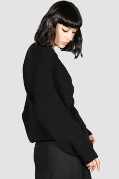 KILLSTAR Belinda Knit Sweater - Relaxed Batwing Ribbed Top 11 KILLSTAR Belinda Knit Sweater - Relaxed Batwing Ribbed Top -Kill Star Store BELINDA KNIT SWEATER W G