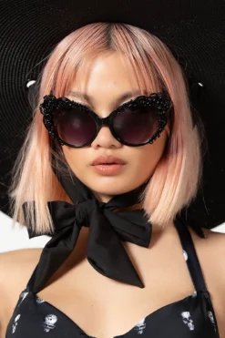 KILLSTAR Beyond The Veil Sunhat - Wide Brim Gothic Headwear -Kill Star Store BEYOND THE VEIL SUNHAT W E