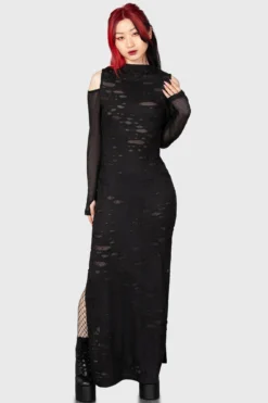 Biters Maxi Dress [B] -Kill Star Store BITERS MAXI DRESS BLACK W F f2a8a26c 285f 432d 8ccd 58b38e78edbd