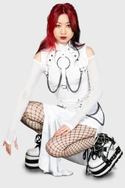 Biters Maxi Dress [WHITE] -Kill Star Store BITERS MAXI DRESS WHITE W C 1