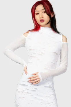 Biters Maxi Dress [WHITE] -Kill Star Store BITERS MAXI DRESS WHITE W E