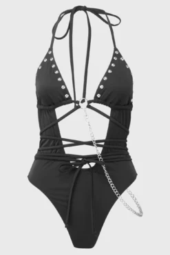 KILLSTAR Black Hearted Cutout Swimsuit -Kill Star Store BLACK HEARTED SWIMSUIT G