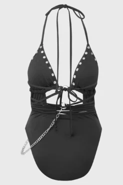 KILLSTAR Black Hearted Cutout Swimsuit -Kill Star Store BLACK HEARTED SWIMSUIT H