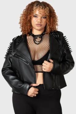 KILLSTAR Black Magic Biker Jacket [Plus Size]