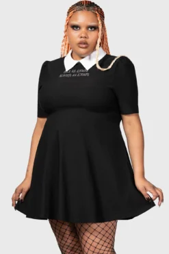 Killstar x Wednesday Blackest Heart Plus Size Skater Dress