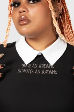 Killstar x Wednesday Blackest Heart Plus Size Skater Dress -Kill Star Store BLACKEST HEART SKATER DRESS PLUS W D