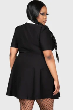 Killstar x Wednesday Blackest Heart Plus Size Skater Dress -Kill Star Store BLACKEST HEART SKATER DRESS PLUS W G