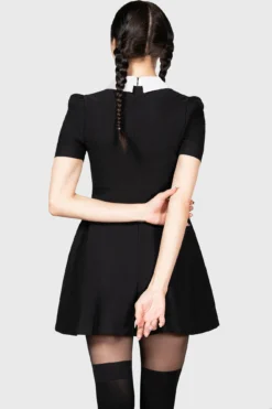 Killstar x Wednesday Blackest Heart Skater Dress -Kill Star Store BLACKEST HEART SKATER DRESS W F