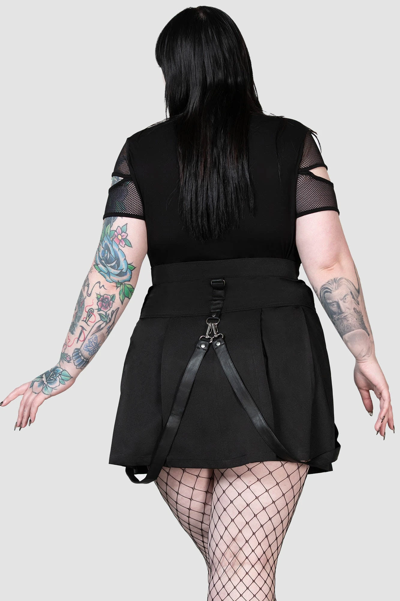 Killstar Blaire B*tch Pleated Plus Size Mini Skirt 4 Killstar Blaire B*tch Pleated Plus Size Mini Skirt - Image 4