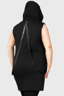 KILLSTAR Blayze Hooded Vest [Plus Size] -Kill Star Store BLAYZE HOODED VEST PLUS W E