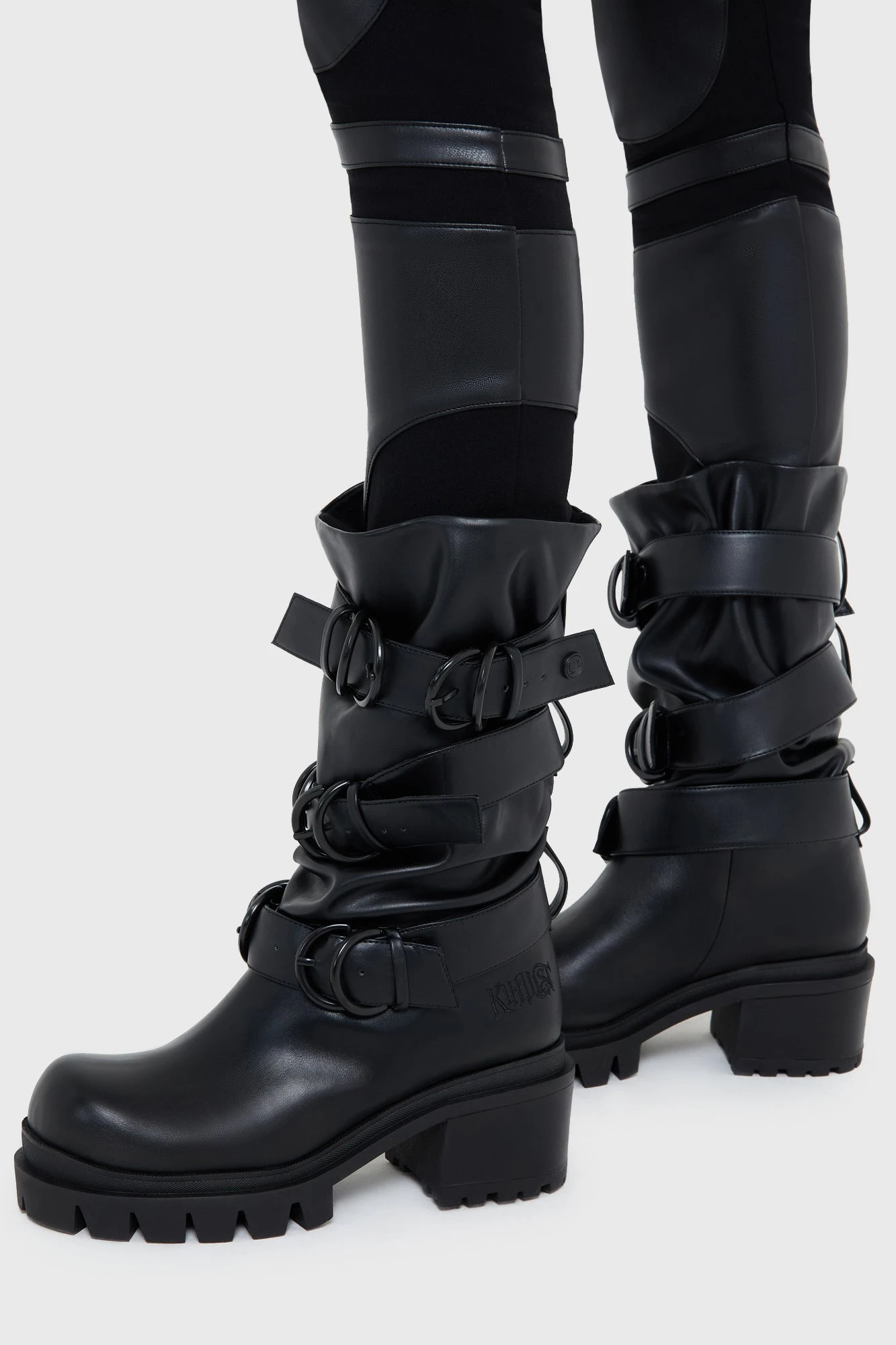 KILLSTAR Bleak Night Boots - Slouchy Flat Style with Buckle Details 2 KILLSTAR Bleak Night Boots - Slouchy Flat Style with Buckle Details - Image 2