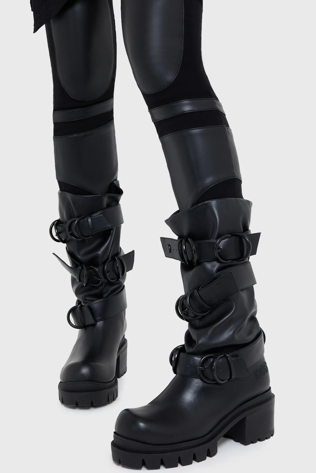 KILLSTAR Bleak Night Boots - Slouchy Flat Style with Buckle Details 3 KILLSTAR Bleak Night Boots - Slouchy Flat Style with Buckle Details - Image 3