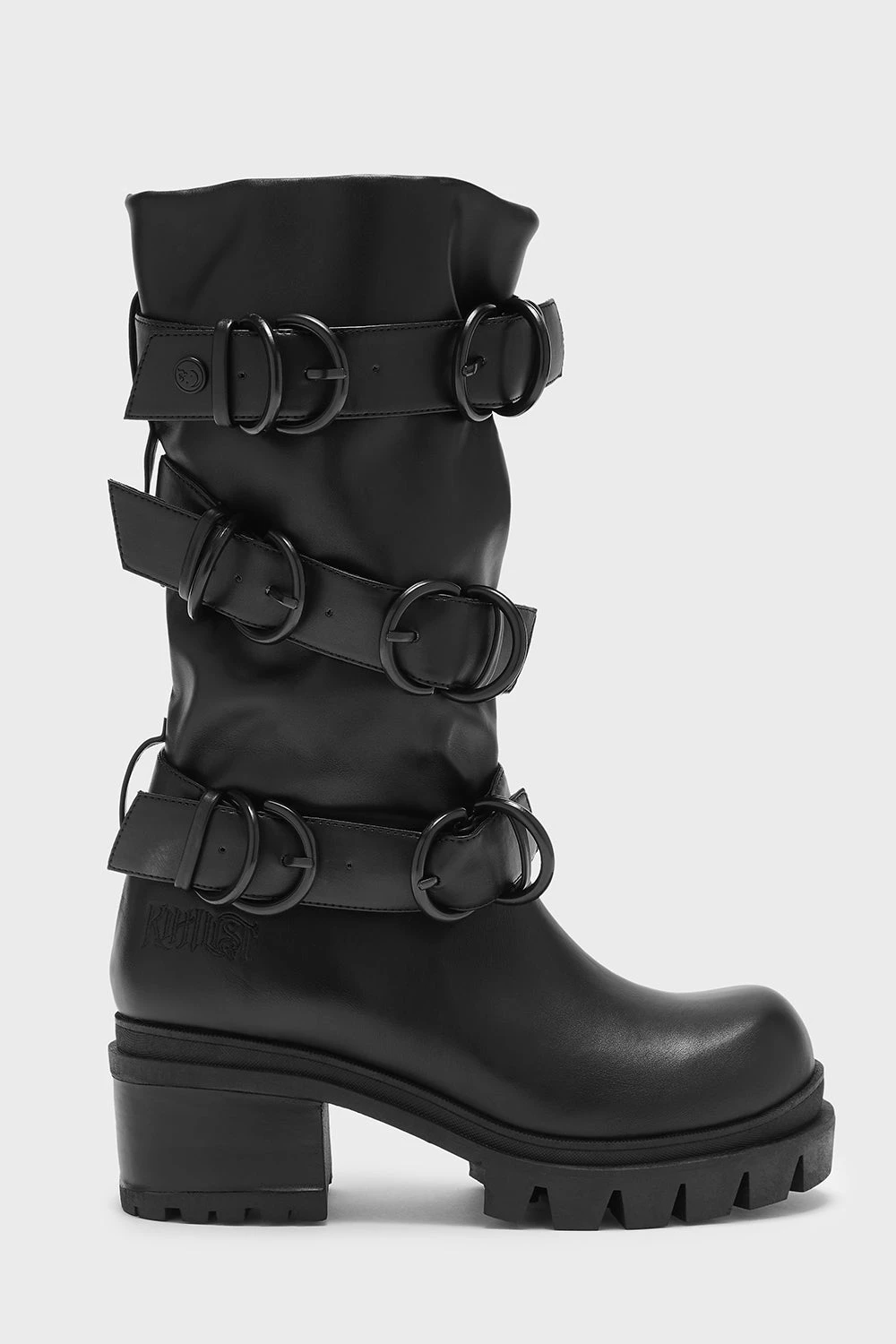 KILLSTAR Bleak Night Boots - Slouchy Flat Style with Buckle Details 1 KILLSTAR Bleak Night Boots - Slouchy Flat Style with Buckle Details