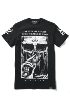 Killstar Blind Mind T-Shirt - Men's Gothic Graphic Tee -Kill Star Store BLINDMIND TSHIRT 1