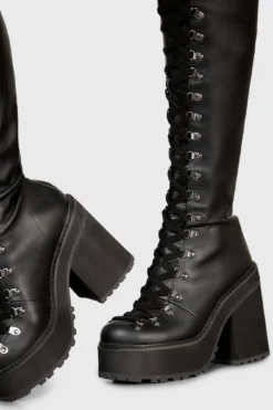 KILLSTAR Bloodletting Knee-High Platform Boots -Kill Star Store BLOOD LETTING KNEE HIGH BOOTS W D c84532e8 f22e 44c0 8fe4 dcd880a6de93