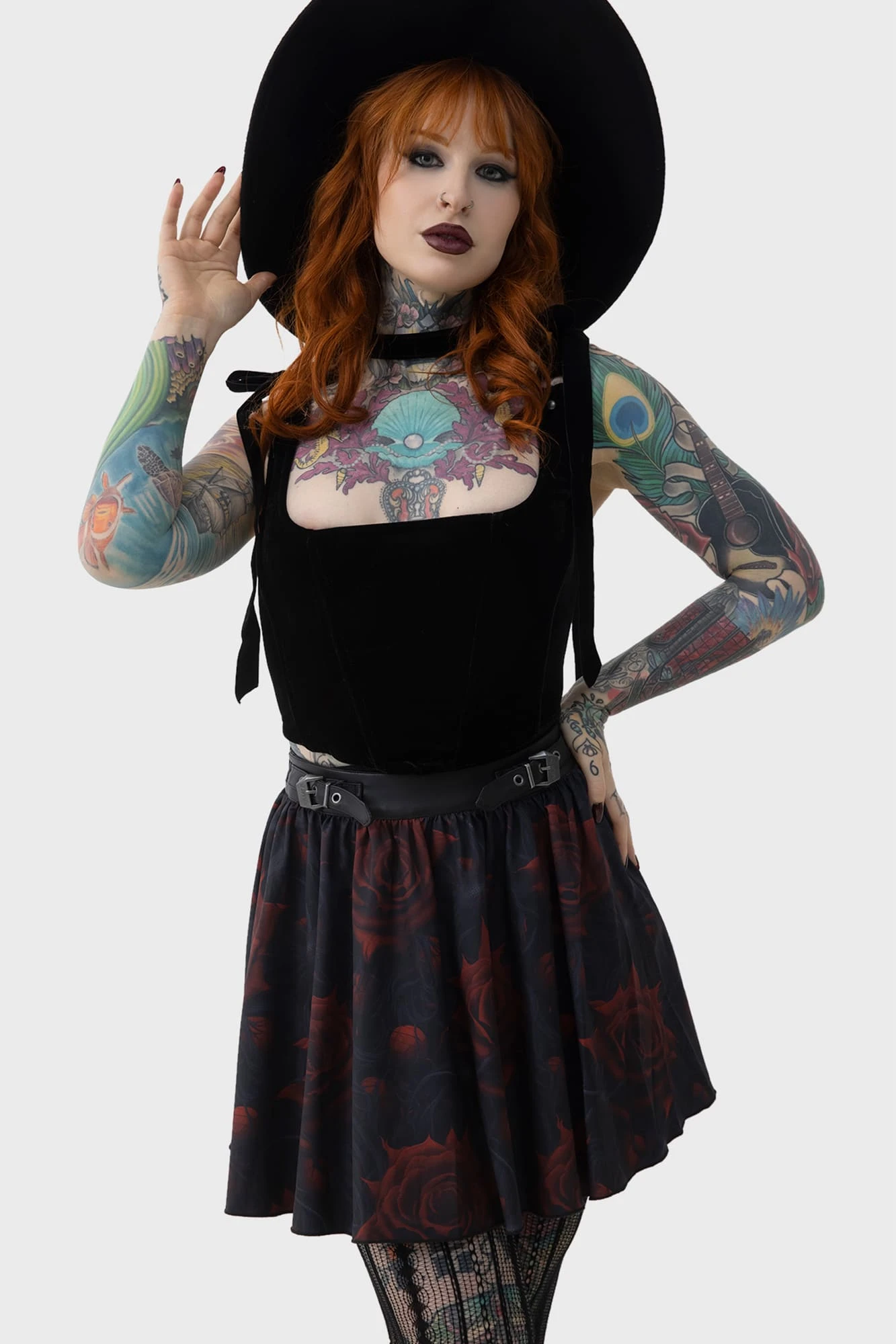 KILLSTAR Blood Rose Mini Skirt 2 KILLSTAR Blood Rose Mini Skirt - Image 2