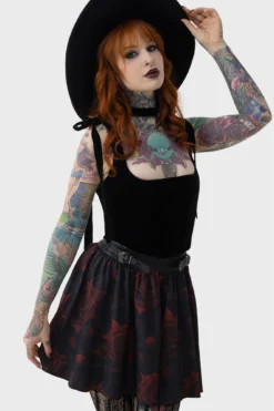 KILLSTAR Blood Rose Mini Skirt 8 KILLSTAR Blood Rose Mini Skirt -Kill Star Store BLOOD ROSE SKIRT W E
