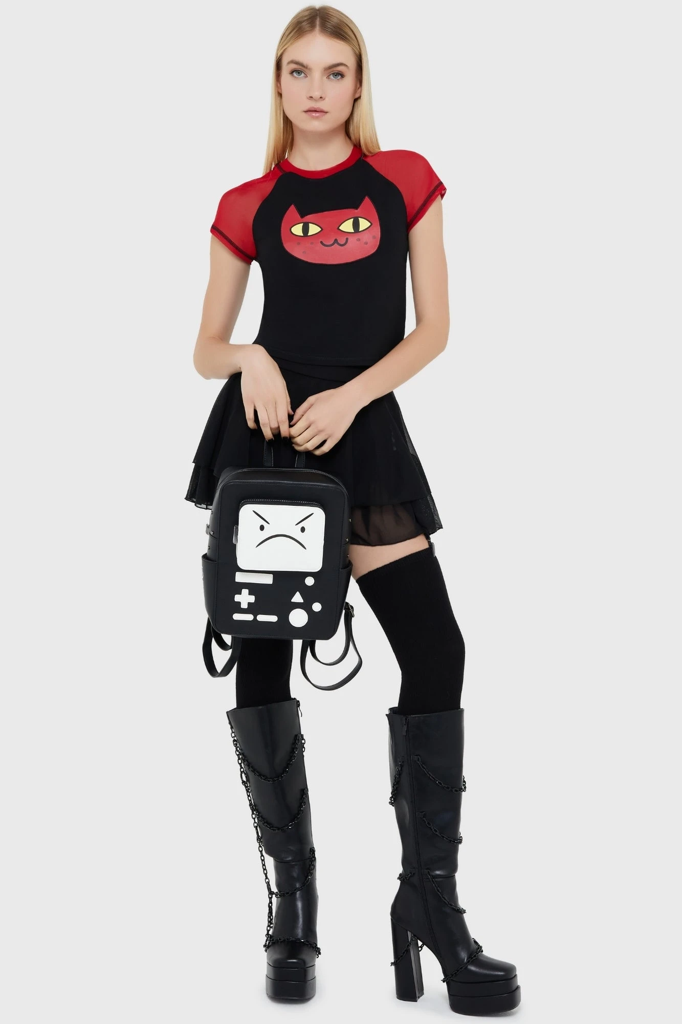 KILLSTAR x Adventure Time BMO 3D Statement Backpack 4 KILLSTAR x Adventure Time BMO 3D Statement Backpack - Image 4