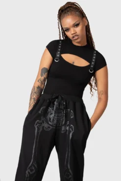 KILLSTAR Bone Idle Joggers - Unisex Relaxed Fit Cotton Sweatpants 12 KILLSTAR Bone Idle Joggers - Unisex Relaxed Fit Cotton Sweatpants -Kill Star Store BONE IDLE JOGGERS W D